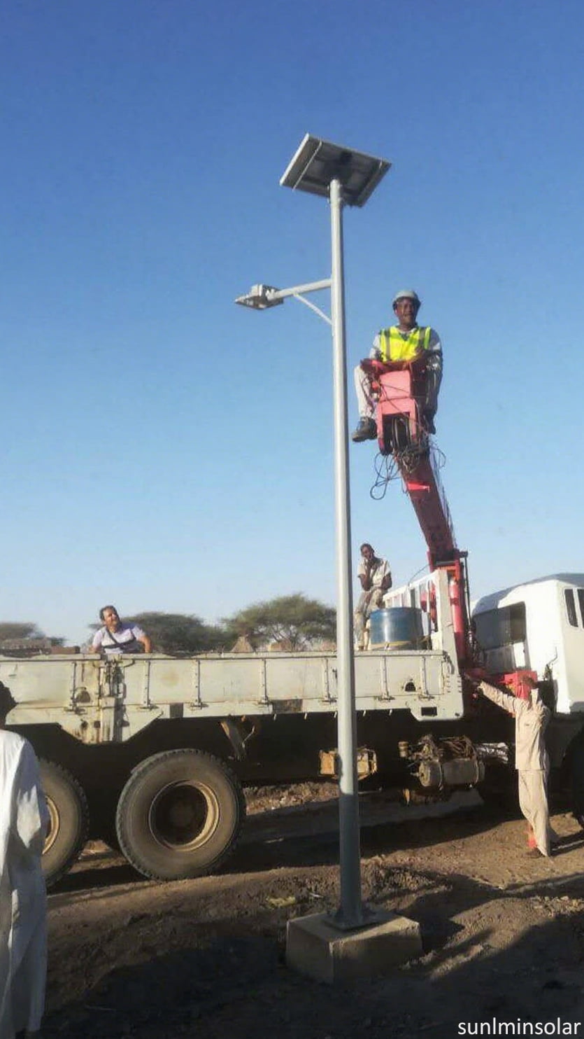 Solar street light installation process