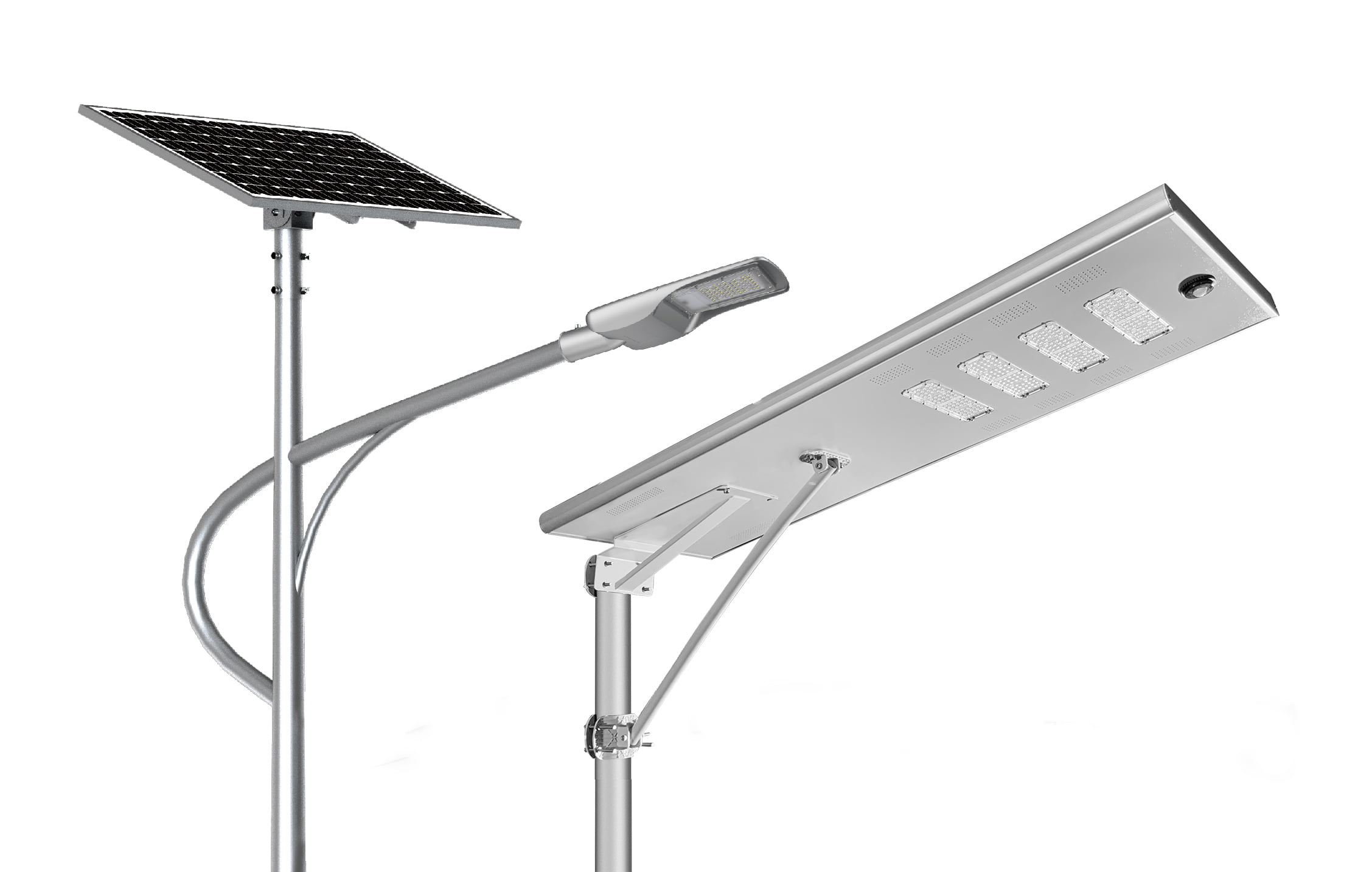 Comparison of all-in-one and split solar lights